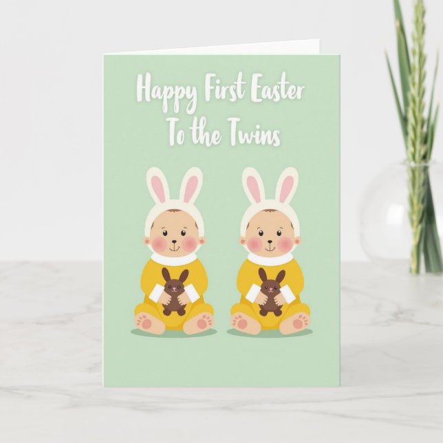 First Springtime Twins Card Kort (Framsida)