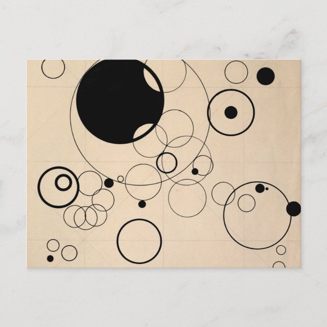 First Study for Some Circles by Wassily Kandinsky Vykort (Framsida)