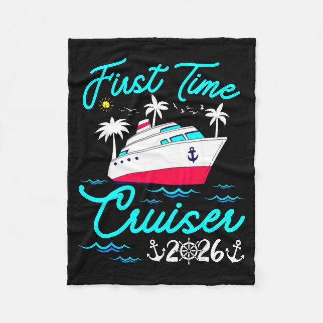 First Time Cruiser 2026 1st Cruise Vacation Family Fleecefilt (Framsidan)