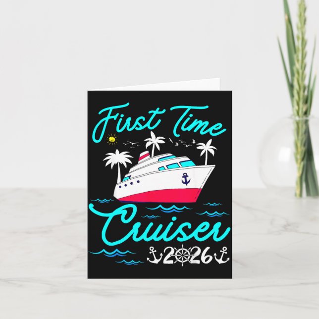 First Time Cruiser 2026 1st Cruise Vacation Family Kort (Framsida)