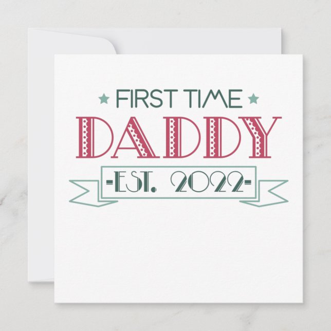 First Time Dad 2022 Inbjudningar (Framsida)