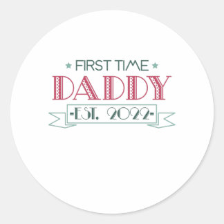 First Time Dad 2022 Runt Klistermärke