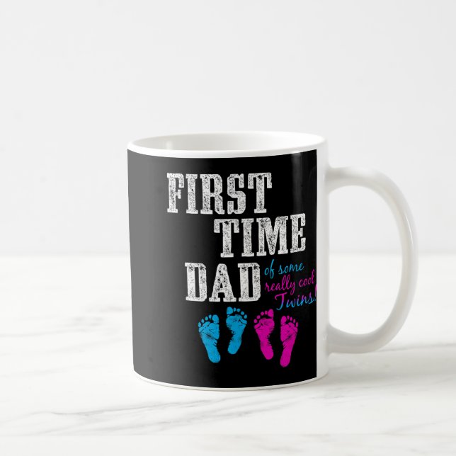 First Time Dad, Daddy Of Bg Twins, Father's Day Gi Kaffemugg (Höger)