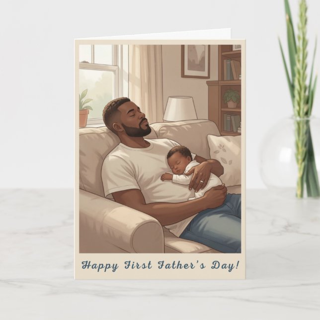 First Time Dad Father's Day Card Helgkort (Framsida)