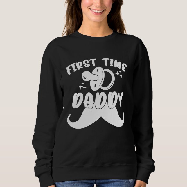 First Time Daddy New Dad Daddy Baby Shower Fatheru T Shirt (Framsida)