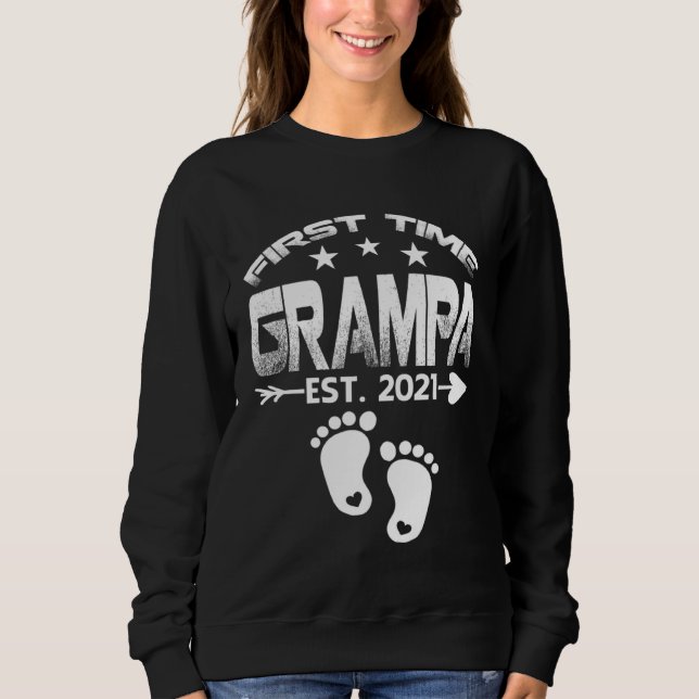 First Time Grampa 2021 New Grampa to be  Baby T Shirt (Framsida)