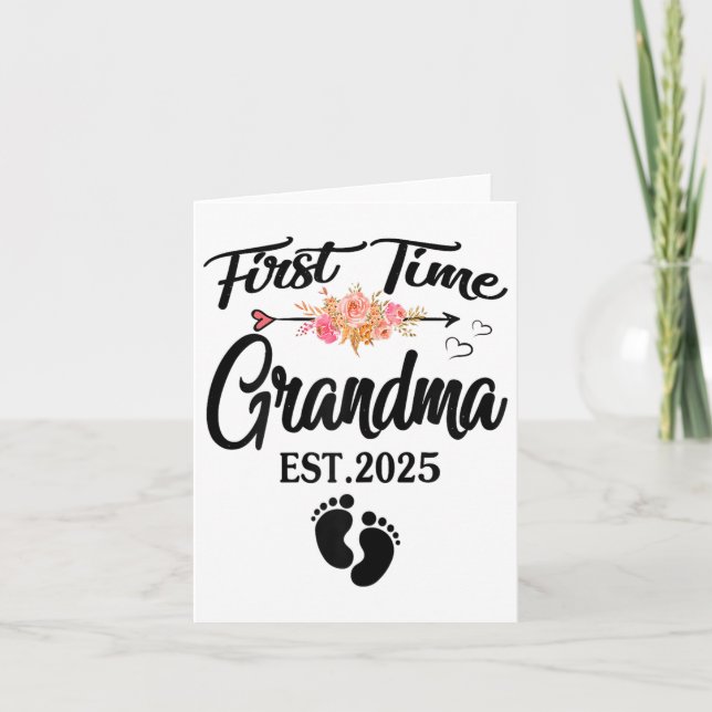 First Time Grandma 2025 Mothers Day Promoted To Gr Kort (Framsida)