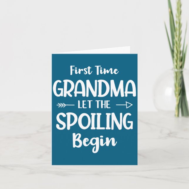 First Time Grandma Humor Grandma To Be Funny New G Kort (Framsida)