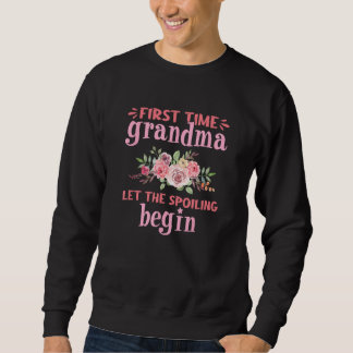 First Time Grandma  Let The Spoiling Begin Lång Ärmad Tröja