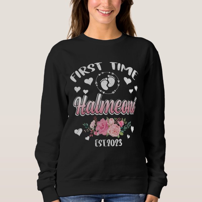 First time Halmeoni 2023 Mommy Mother s Day T Shirt (Framsida)