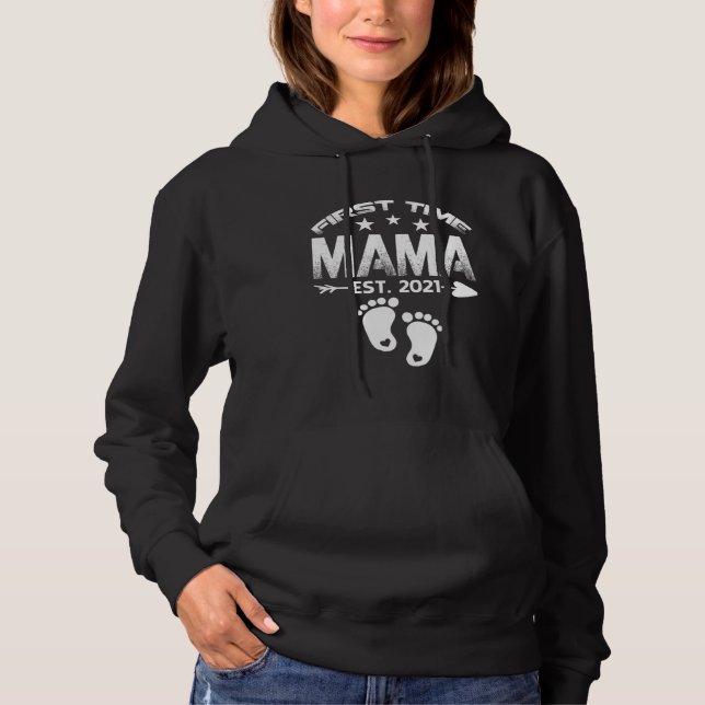 First Time Mama 2021 New Mama to be  Baby T Shirt (Framsida)