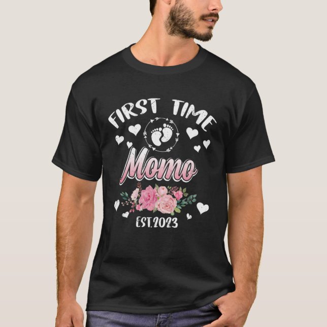 First time Momo 2023 Mommy Mother s Day T Shirt (Framsida)