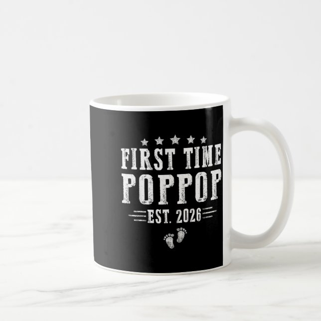First Time Pp Est.2026 Father's Day Promoted To Pa Kaffemugg (Höger)