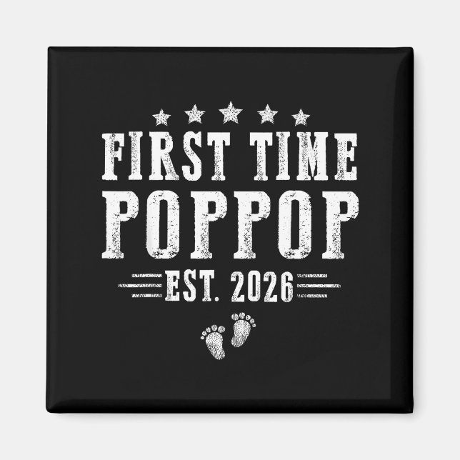 First Time Pp Est.2026 Father's Day Promoted To Pa Magnet (Framsidan)