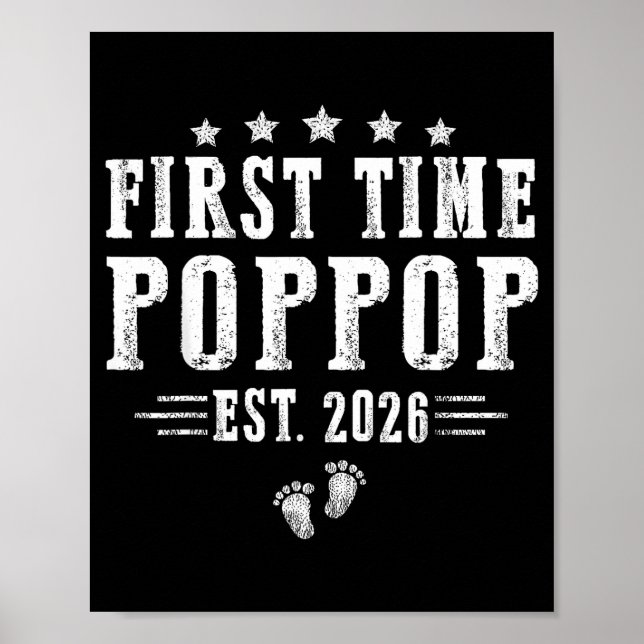 First Time Pp Est.2026 Father's Day Promoted To Pa Poster (Framsidan)
