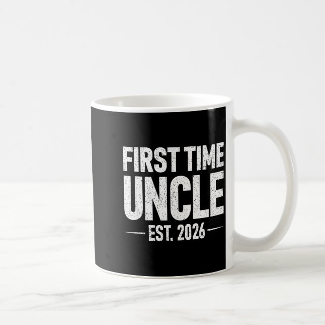 First Time Uncle Est. 2026 Funny New Uncle  Kaffemugg (Höger)