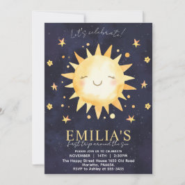 First Trip Around The Sun Invitation for Birthday Inbjudningar