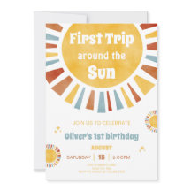 First Trip Around The Sun Invitation