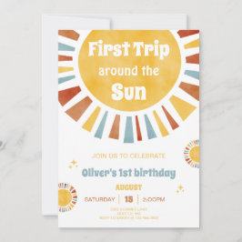 First Trip Around The Sun Invitation Inbjudningar