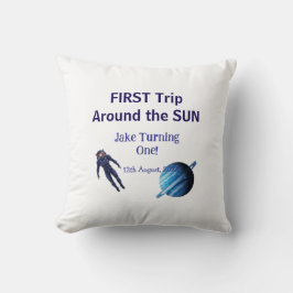 First trip around the sun planet astronaut birthda kudde