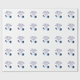 First trip around the sun planet astronaut birthda presentpapper