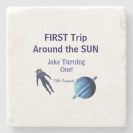 First trip around the sun planet astronaut birthda stenunderlägg