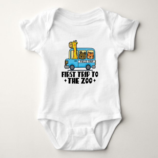 First Trip To The Zoo animals T Shirt (Framsida)
