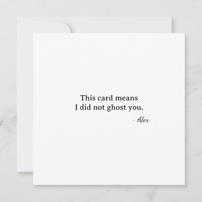 First Valentine Fox Cupid - did not ghost Kort (Baksida)