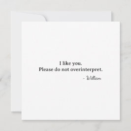 First Valentine I like you don't read into it Kort