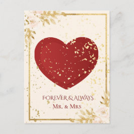 First Valentine Mr and Mrs Card Helg Vykort