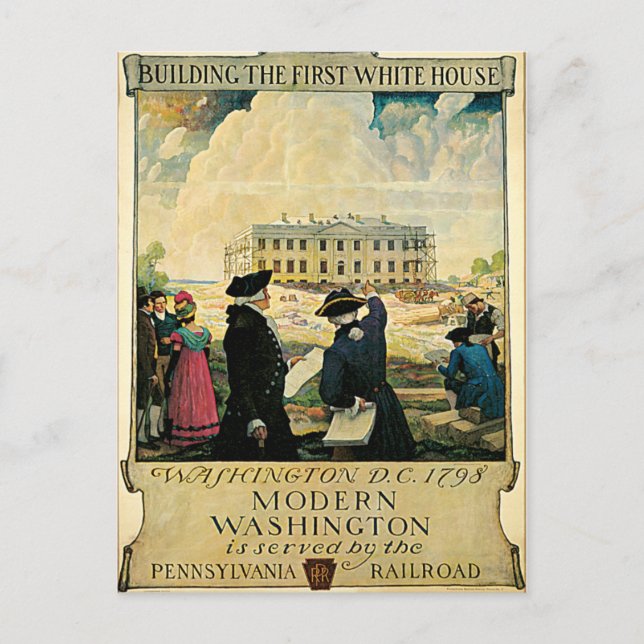 First White House Washington D.C. Vykort (Framsida)