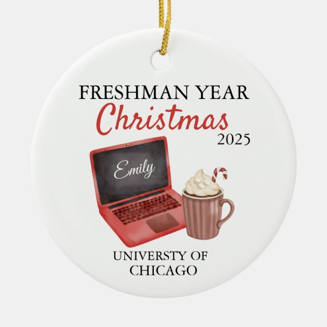 First Year At College Ornament 2025, Freshman Year (Framsidan)