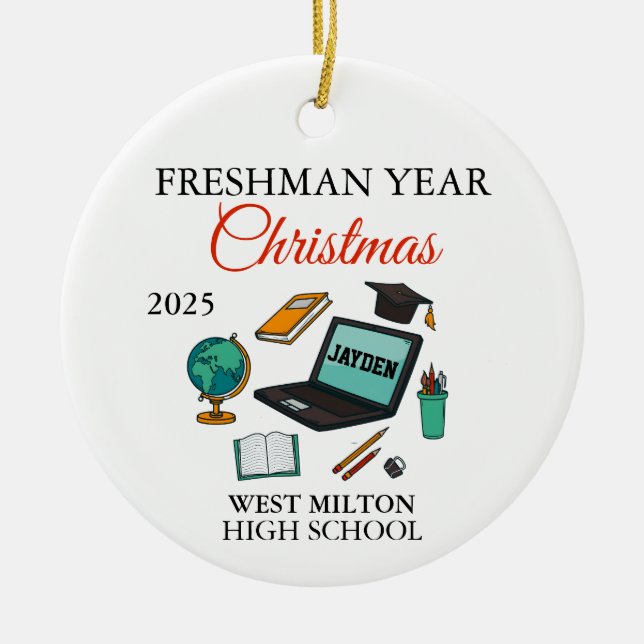 First Year At High School Ornament 2026, Freshman  (Framsidan)