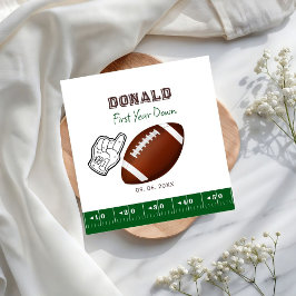 First Year Down Football Birthday  Pappersservett