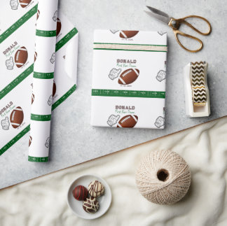 First Year Down Football Birthday  Presentpapper