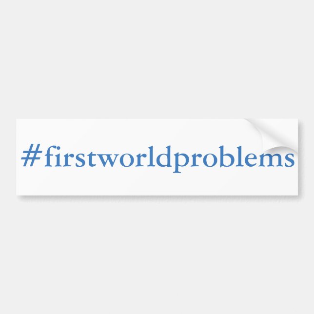 #firstworldproblems bildekal (Framsidan)