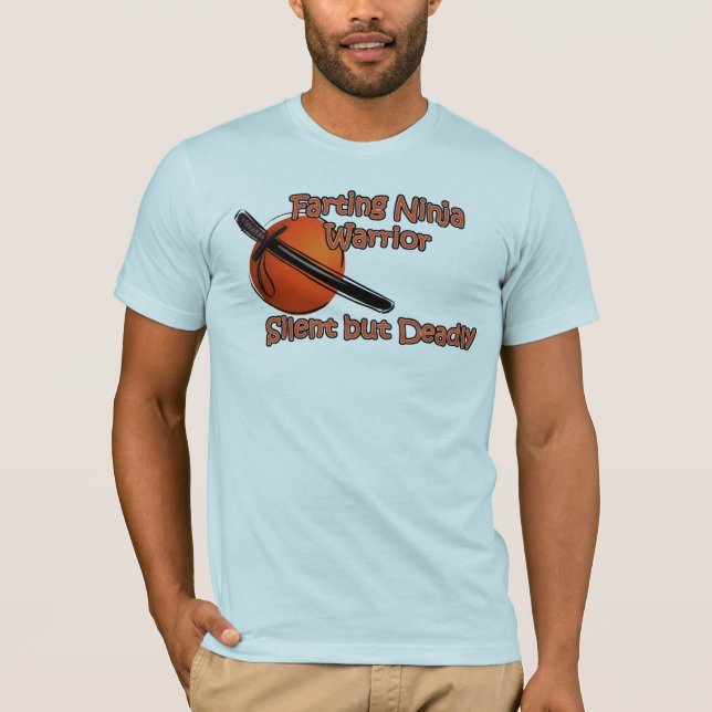 Fisa den tysta men dödliga T-tröja för Ninja Tee Shirt (Framsida)