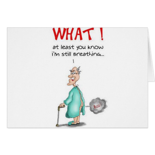 Fisa gamal man hälsningskort (Framsidan Horizontal)