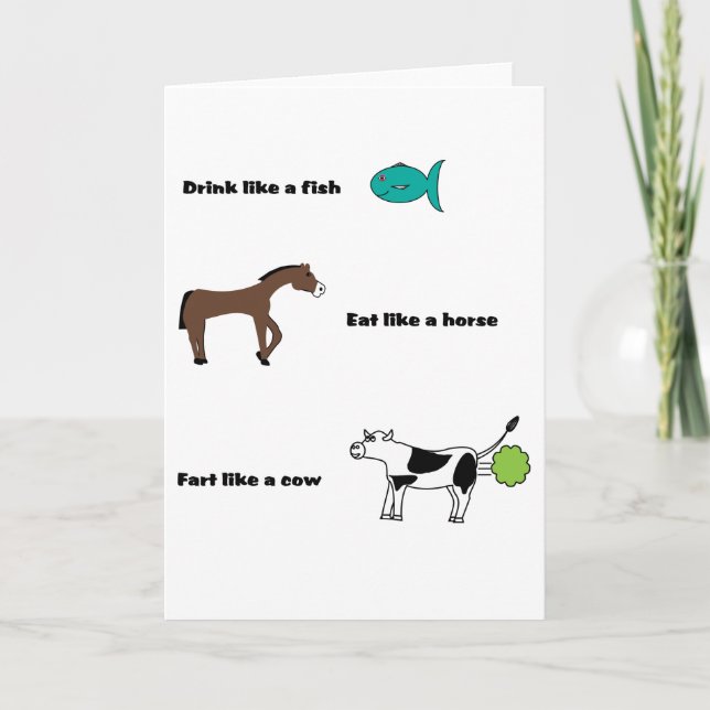 Fisa som en ko-kort kort (Framsida)