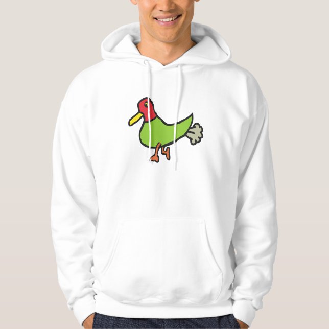 Fisande anka hoodie (Framsida)
