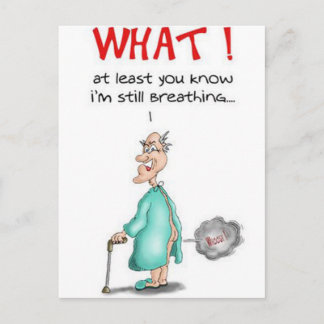 Fisande gammal man vykort