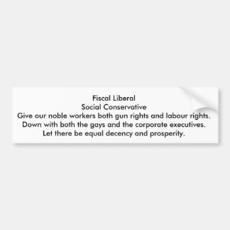 Fiscally liberal person, socialt konservativ bildekal