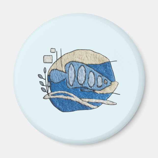 Fisch im Stickdesign Magnet (Framsidan)