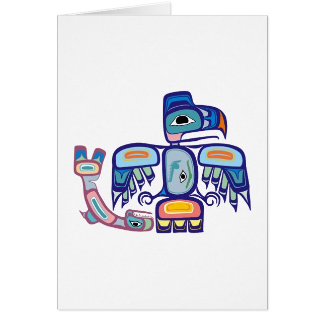 Fischadler Lachs osprey salmon Hälsningskort (Framsidan)