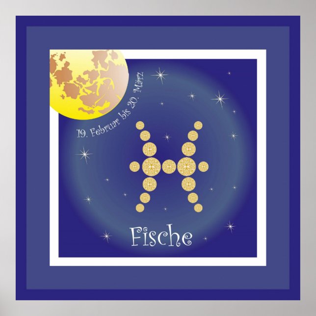 Fische 19. Februar bis 20. März Poster (Framsidan)