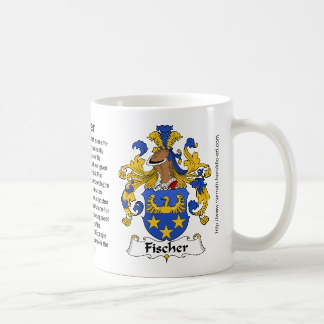 Fischer familjvapensköld på en mugg (Höger)