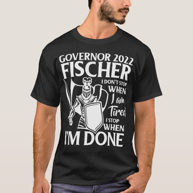 Fischer for guvernör Knight Shirt T (Framsida)