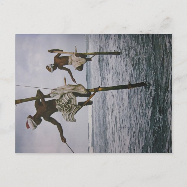 Fischer i Sri Lanka- Postkarte Vykort (Framsida)