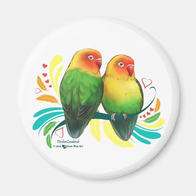 Fischer Lovebird Magnet (Framsidan)