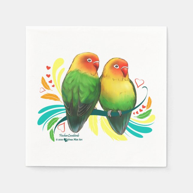 Fischer Lovebird Pappersservett (Framsidan)